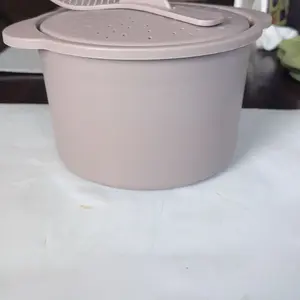 Microwave Rice & Grain Cooker BPA Free – Multi-Use Cooker for Rice, Quinoa, Veggies & Cake Baking – Includes Measuring Cup & Paddle, Heat-Safe Handles