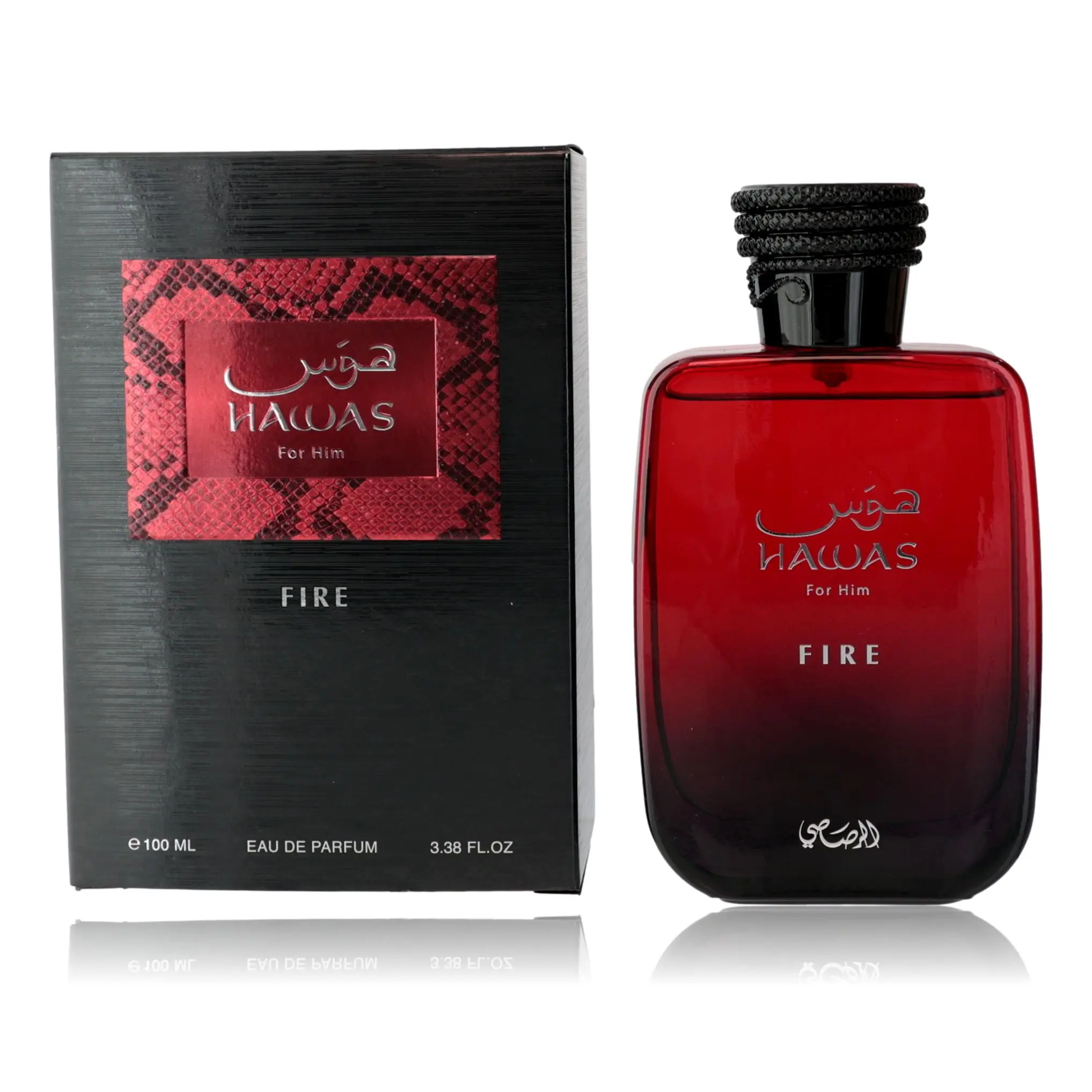 Hawas Fire by Rasasi, Standout 100 ml/3.38 oz EDP Spray Perfume for Men, 100 Ml Perfume