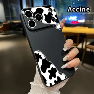 Case Compatible with iPhone 17 Pro Max 16 Plus 15 14 13 12 11 XR Air E Cow Print Corner Matte Camera Protective Pocket-Friendly Cellphone Cover for Boy