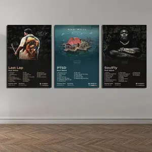 Set of 3 Rod Wave Album Cover Poster,Framed Poster, Rapper Posters,birthday gift,  Hip Hop Poster,Album Cover Print Wall Art, Music Poster gifts boyfriend