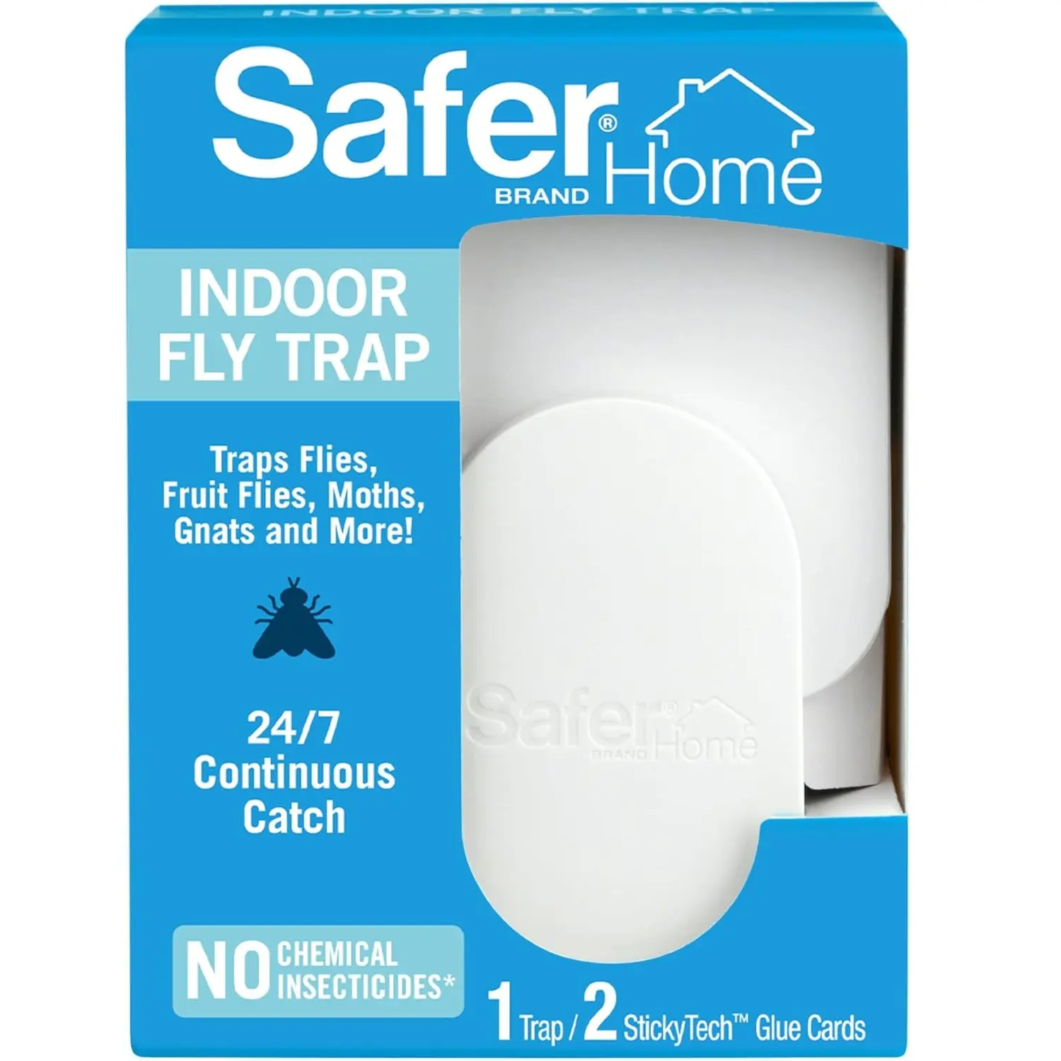 SH502 Indoor Plug-In Fly Trap for Flies, Fruit Flies, Moths, Gnats, and Other Flying Insects – 400 Sq Ft of Protection