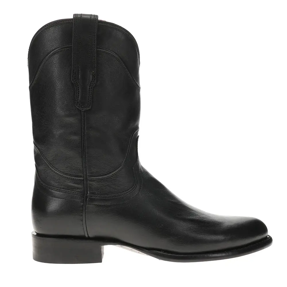 Tecovas Mens The Earl Round Toe Roper Casual Boots Mid Calf - Black
