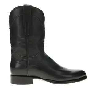 Tecovas Mens The Earl Round Toe Roper Casual Boots Mid Calf - Black