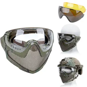 Navigator Dual Mode Tactical Mask, Upgraded Steel Mesh Version, Full Face Protection with Interchangeable Lenses, Compatible with Helmets, Protective Gear, Ideal for Airsoft & Cosplay Perfect Gift