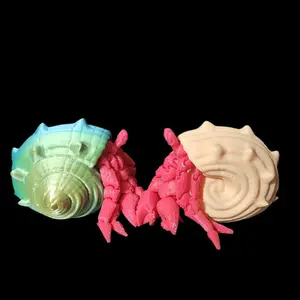 3d printed Hermit Crab figurines Decor Ornaments Decorative