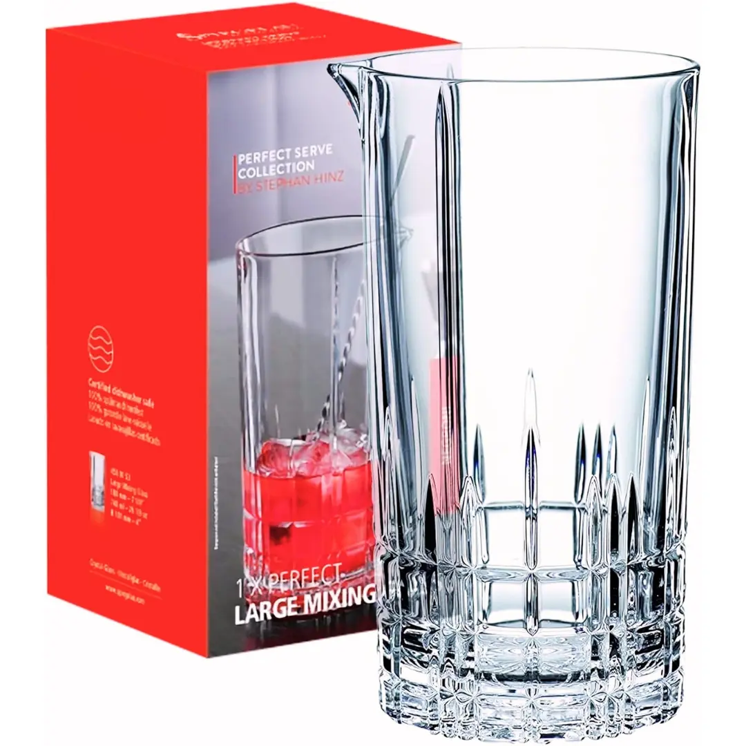 Perfect Serve Collection by Stephen Hintz - Large Mixing Glass, 25.4 fl oz (750 ml) | Premium Barware | Ideal for Cocktails & Mixology | Pack of 1