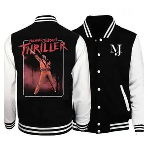 Michael jackson Prince Baseball Jacket,AOP All Over Print Retro Music Fan Outerwear, Iconic Artist Inspired Varsity Jacket For Men And Women