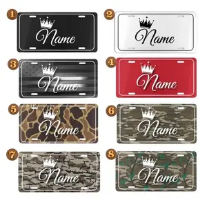 Custom Personalized License Plate, US Standard 12*6 Blank Aluminum Plate, Custom Hunter Camo Vanity Tag Plate, Hunting/Fishing Gifts Aluminum License Plate, Front Car License Plate, License Plate, 4 Pre-Drilled Holes