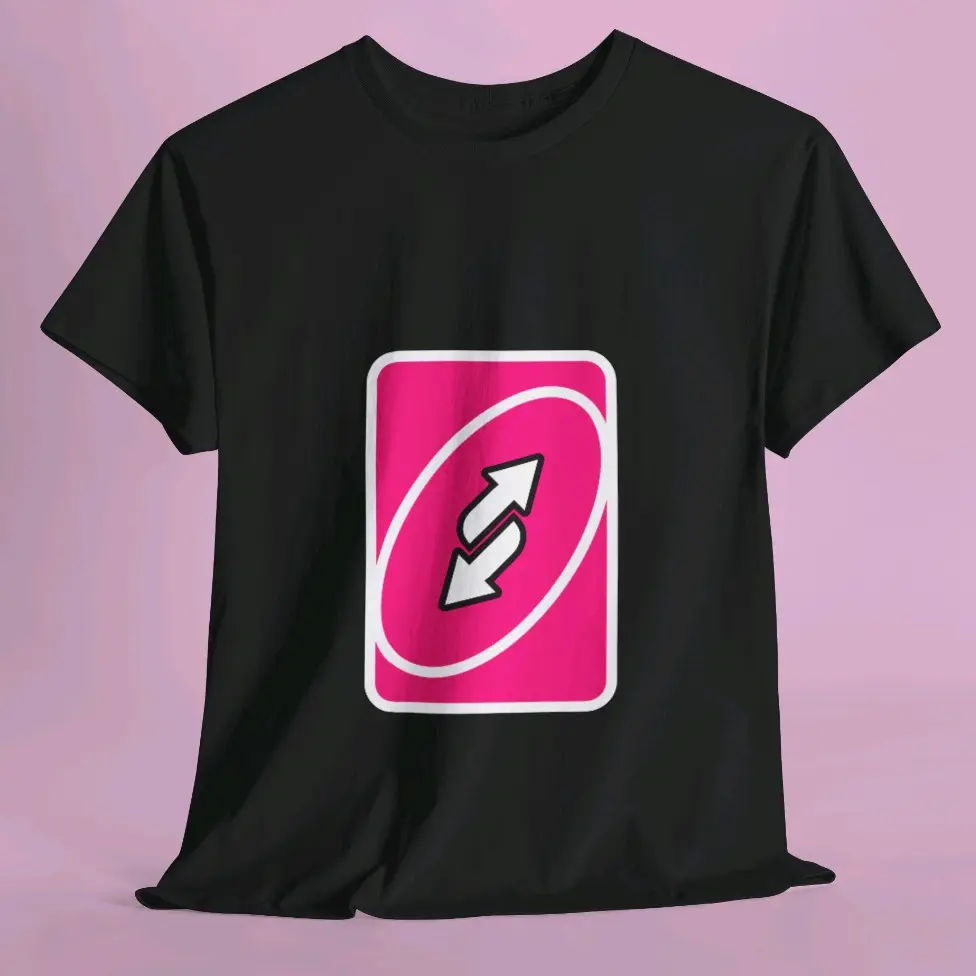 Pink Uno Reverse Unisex Cotton Tee