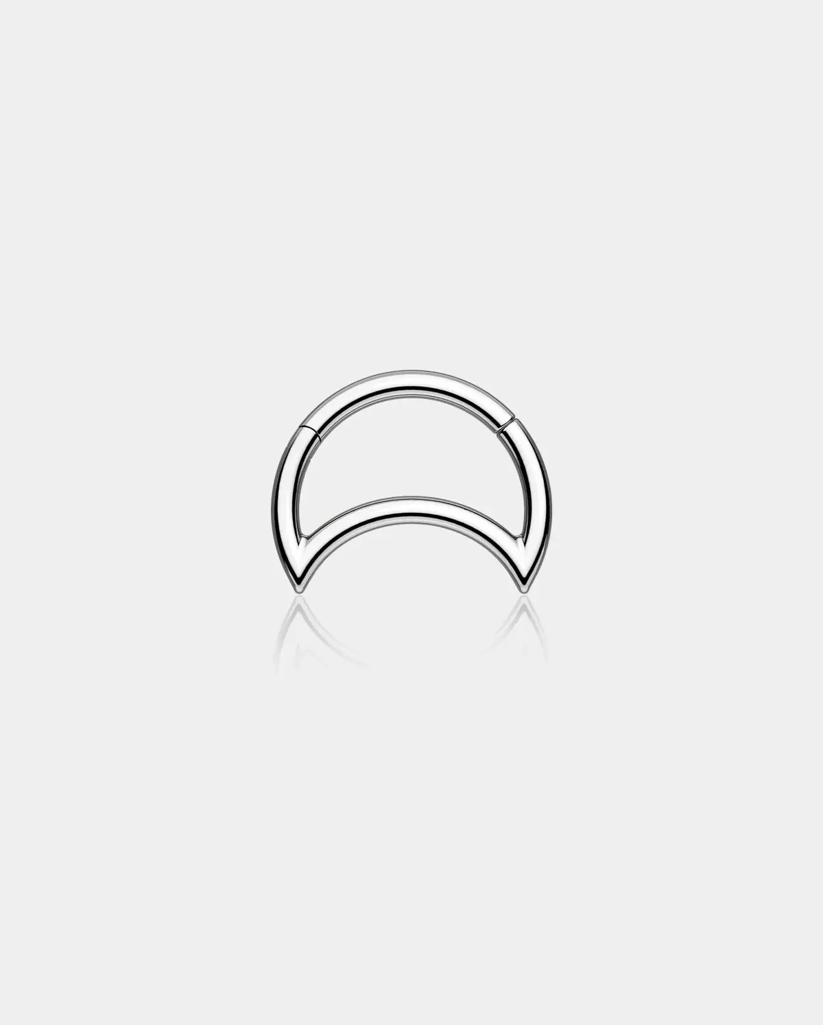 Crescent Moon Titanium Septum Ring