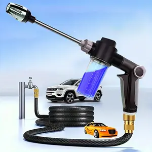High Pressure Car Wash Water-Gun, Long Handle Car Wash Foam Pot, Garden Watering Tool, Watering & Irrigation Supplies for Home Garden