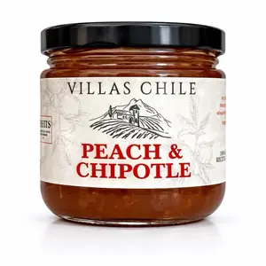 Villas Chile Gourmet Peach & Chipotle Jam Sweet and Spicy for Charcuterie Bagels Cheese Toast and More