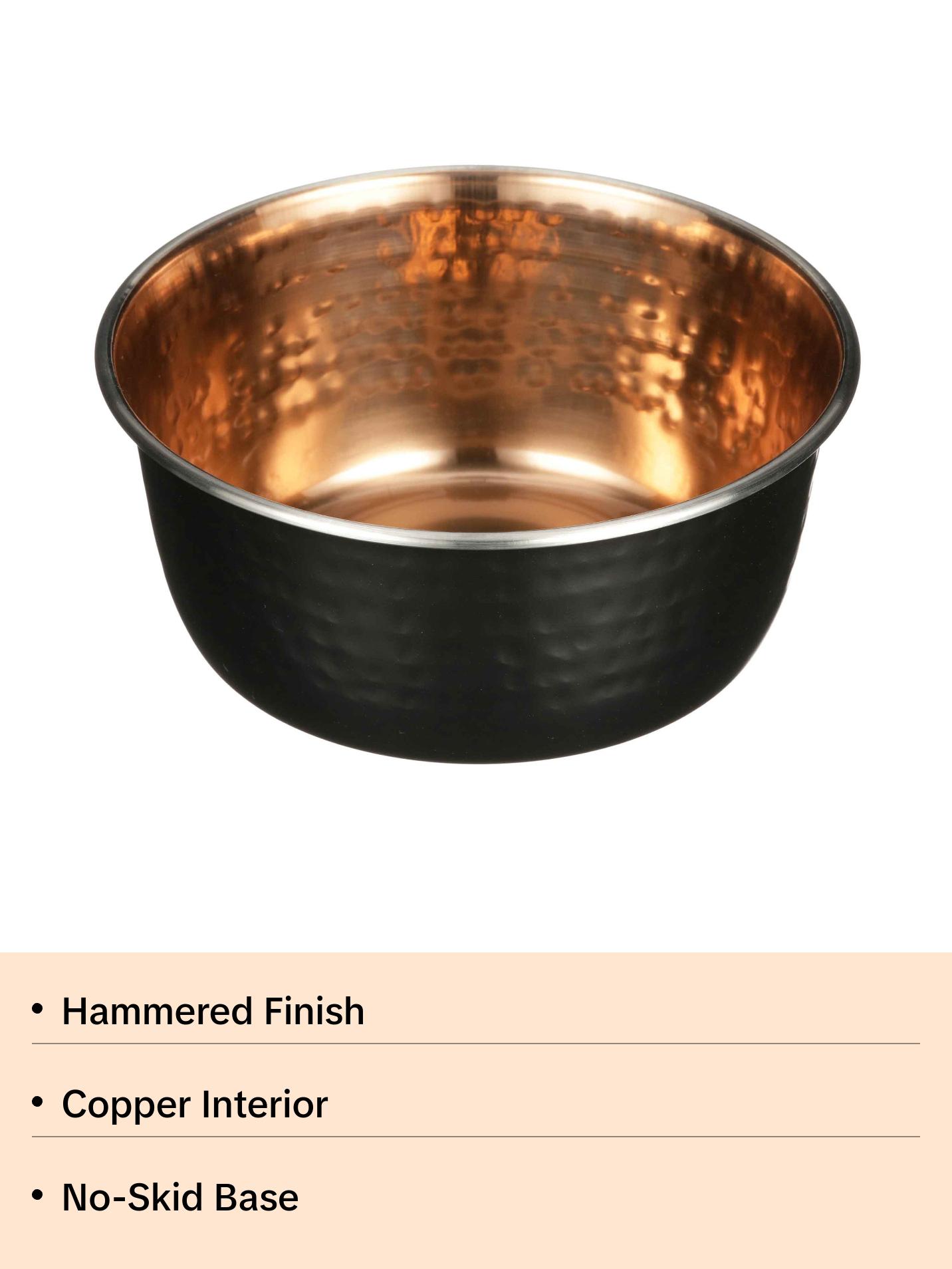 Neater Pets Hammered Black & Copper Pet Bowls for Dogs or Cats 16-64 Oz No-Skid Design Stylish Feeding Bowls Neater Pets Hammered Black & Copper Pet Bowls for Dogs or Cats 16-64 Oz No-Skid Design Stylish Feeding Bowls