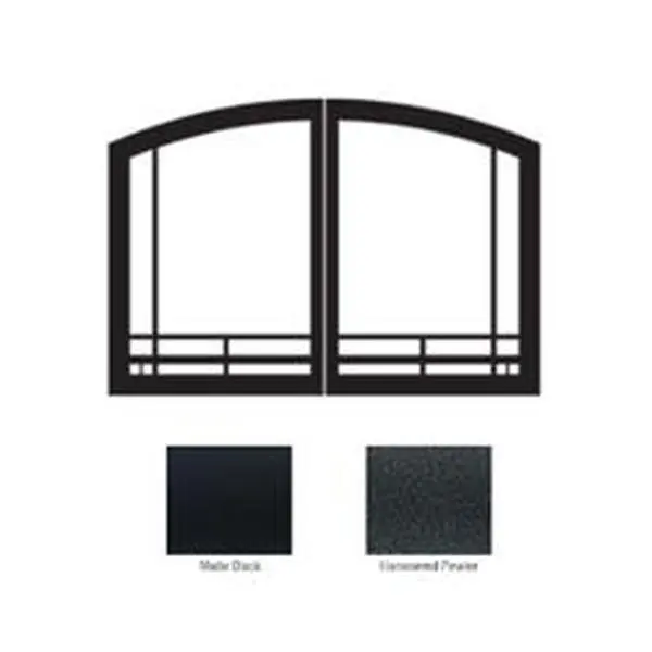 Empire VFR36SMBL Mission Arched Door Set with Door Frame - Black, Home Improvement Building Supply for Residential Use