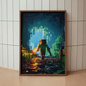 Minecraft Poster, Gaming Room Poster, Gaming Wall Poster, Gaming Print Poster, Game Gift, Video Games Poster, Gaming Wall Art, Gamer Décor