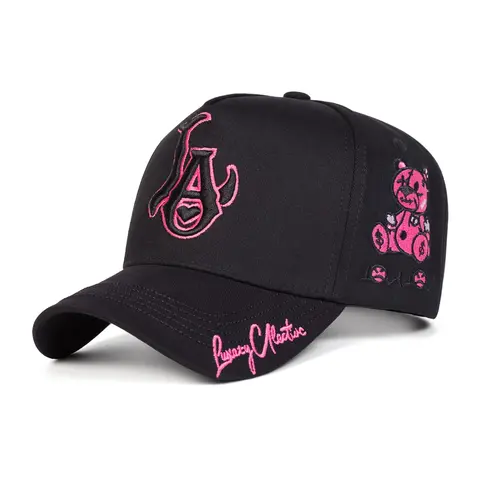 Unisex La Heart Five-Panel Baseball Cap, Adjustable Sun Protection Casual Trendy Hat for Spring & Fall, Outdoor Travel Beach Vacation Cool Hat