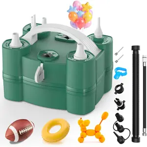 Balloon Pump 4-in-1 Electric Balloon Inflator with Triple Inflating Ports for All Balloons Air Filler Machine for Sports Balls Inflator Deflator for Inflatables