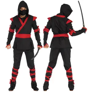 Qiweiss Men Women Assassin Costume Fashion Long Sleeve Shirt, Pants, Belt Set Halloween Killer Cosplay Outfits