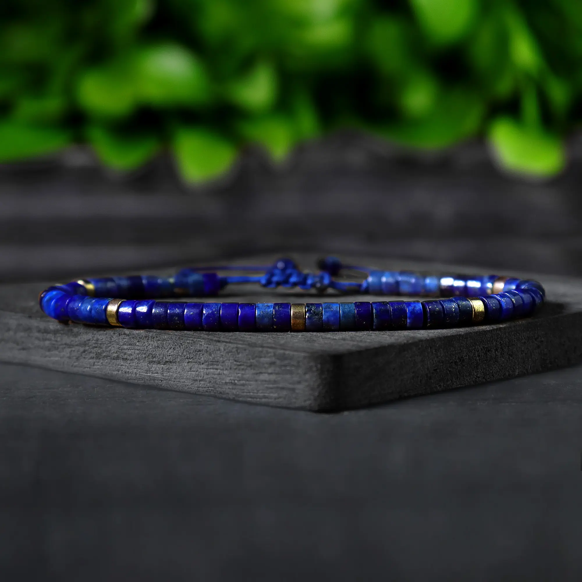 Handmade Natural Lapis Lazuli 4mm Tibetan-Inspired Bead Crystal Bracelet, Power Gemstone for Reiki Healing, Minimalist Jewelry for Women