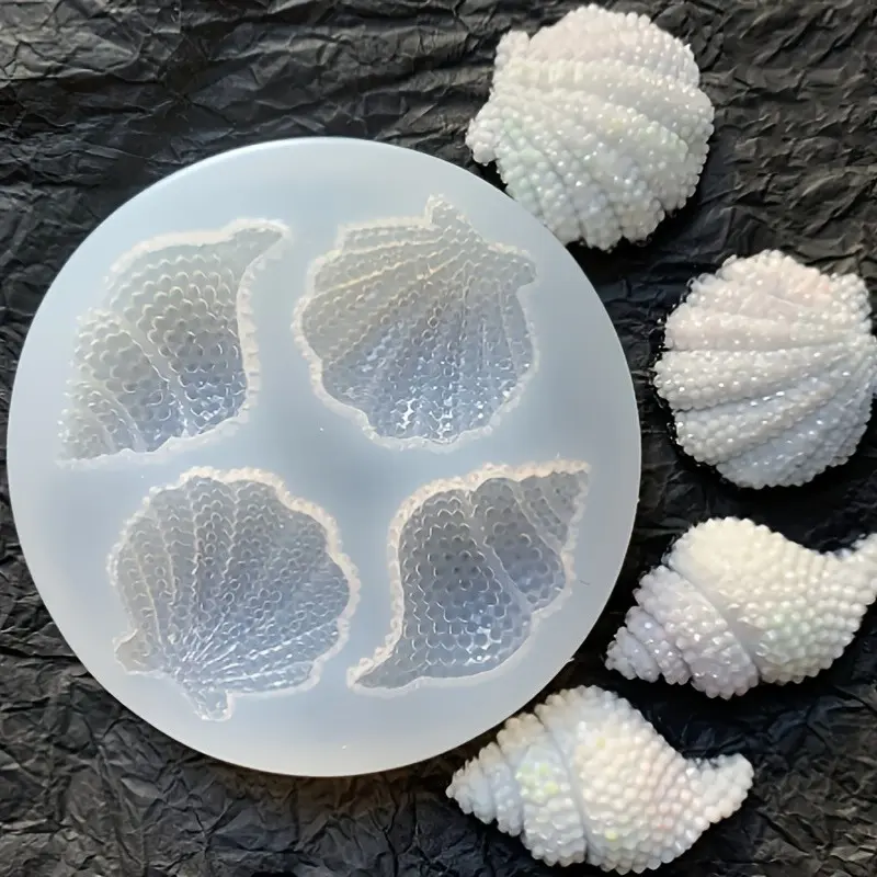 Shell Design Silicone Mold, 1 Count Diy Candle Making Mold, Soap Molds, Phone Case Decoration Material Mold, Craft, Candle Molds For Candle Making, Silicone Molds For Crafts, Candle Making Supplies