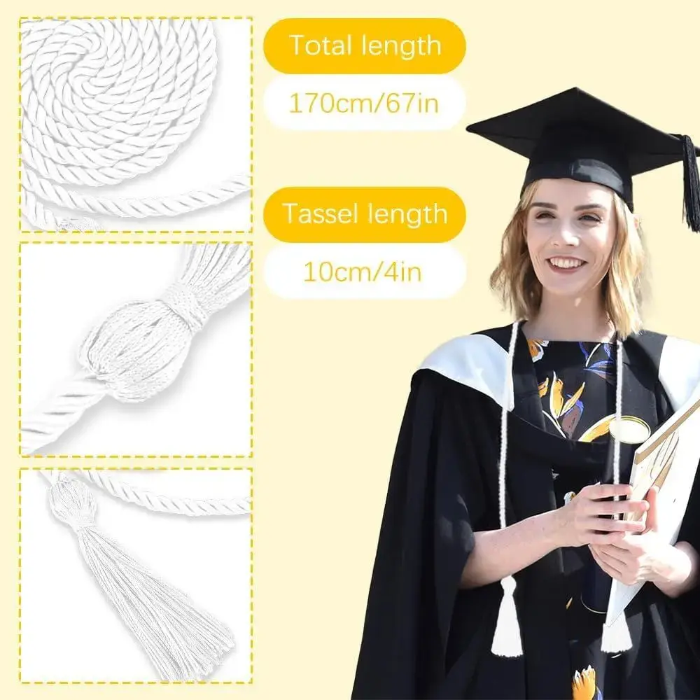 Graduation Cords for Graduation 2026 White Grad Cords Honor Cord Graduations Ropes 67 Inch Long Braided Cord for 2026 Graduations Ceremony Decorations Bachelor Gown Accessories1 Graduation Cords for Graduation 2026 White Grad Cords Honor Cord Graduations Ropes 67 Inch Long Braided Cord for 2026 Graduations Ceremony Decorations Bachelor Gown Accessories1