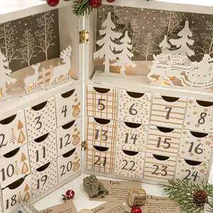 2024 Crystal Advent Calendar in a Wooden Calendar, Advent Calendar with Gemstones, Crystal Advent Calendar, Advent Crystals, Stones Advent