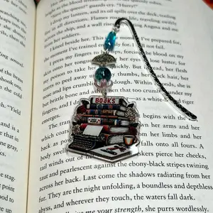 Charm Bookmarks Handcrafted Acrylic Bookish Design with Beads Perfect for Reading Enthusiasts Unique Gift for Bookworms