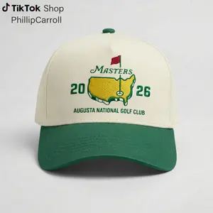Masters Tournament 2026 Golf Cap – Augusta National Golf Club Hat, Embroidered Masters 2026 Hat, Classic Green & White Golf Dad Cap