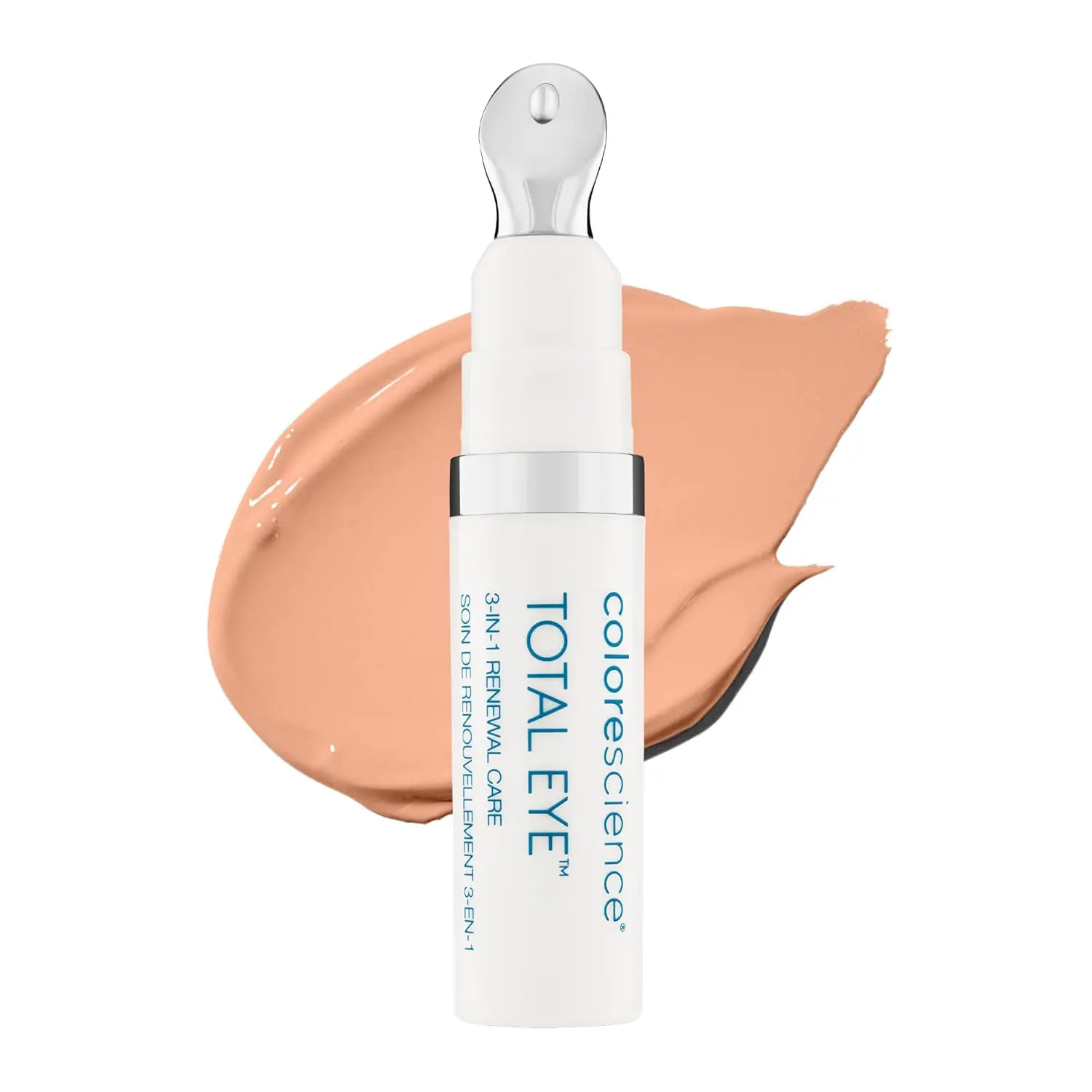 Colorescience Total Eye 3-in-1 Renewal Therapy SPF 35, Broad Spectrum UVA/UVB, Clinically Proven Color Correction & Brightening, Cooling Applicator for Puffiness