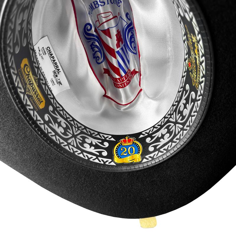 Tombstone Chaparral 20x Estrellas Felt Cowboy Hat 4" Brim 4.5" Short Crown Texana Estilo Sinaloa Estilo Panter