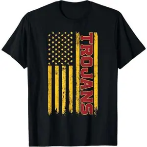 USC University of Southern California American Flag Trojans T-Shirt