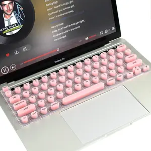 Keyboard Cover for Long Nails, Acrylic Gel Nails - Silicone Keyboard Protector Skin with Raised Keys for Typing and Gaming, Compatible with Macbook Pro/Air 13"/14"/15"/16" 2020-2025 (Pink) LUXE LOUISE