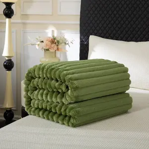 1pc Soft Striped Throw Blanket, Multi-Functional All Season Blanket for Home Office Travel Camping, Perfect Gift