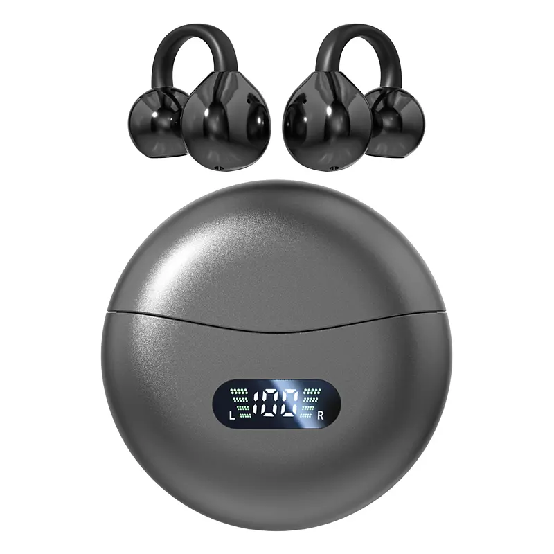 CHENRUIDA M79 Wireless Earbuds, Open Ear Headphones, Ear Clip Bluetooth Earphones, Wireless 5.4 Chip, Dolby DTS Sound, ACS Panoramic Audio, Directional Sound Transmission, LED Power Display, HiFi Sound Quality, Type-C Charging, Sports Running Headphones