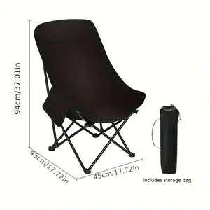 Portable heavy-duty oversized folding camping armchair - equipped with side cup holder and storage bag. Camping, tailgate, beach, and sports event travel accessories camping chairs come in 2 colors to choose fromRAIMENTRY