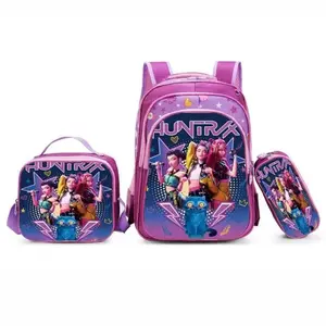3Pcs K-Pop Witch Hunter Backpack 3PCSSet| 16 Inch Kids School Backpack for Girls,Lunch Bag & Pencil Case, 2026 Must HaveBack to School Gift for Teens
