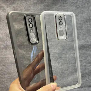 For OPPO F11 Pro phone cases, lens film phone cases, durable soft rubber protective cases, fashionable phone accessories, smooth color semi transparent phone cases, frosted anti slip sides, multiple colors to choose from