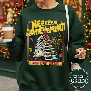 Dungeon Crawler Carl Book Christmas Tree Sweatshirt, New Achievement Xmas Gift For Crawler, Fantasy Novel Tee, Unisex Sweater Pullover Tee