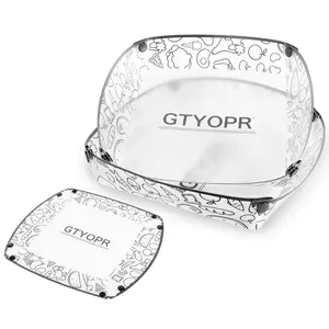 12 Pcs PP Plastic Collapsible Bowl Plate Lightweight Foldable Bowl Kit, Folding Plate Set for Outdoor Camping Picnic