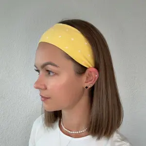 Handmade Organic Cotton Headband Soft No Slip Eco Hairband 95% Pima Cotton 5% Spandex Comfort Fit Elastic Back Design Perfect for Everyday Wear Nurses Yoga