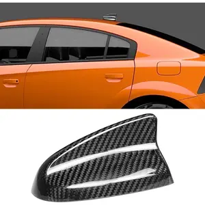 Compatible with Dodge Charger 2015-2023 Antenna Cover Shark Fin Trim Hood Real Carbon Fiber Automotive Roof Aerials (Black)