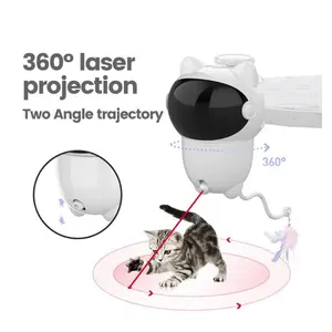 Smart Infrared Cat Toy, Low Noise Automatic Laser Teaser, Interactive Feather Cat Toy, Pet Toys for Cats, Fun and Engaging Playtime