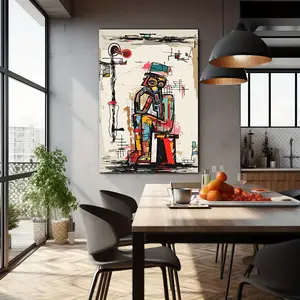 2D Flat Large Modern Abstract Graffiti Canvas - Vibrant Street Art for Living Room, Bedroom, Hallway Decor, Bedroom Wall DecorContemporary Art Piece Art, Wall Art