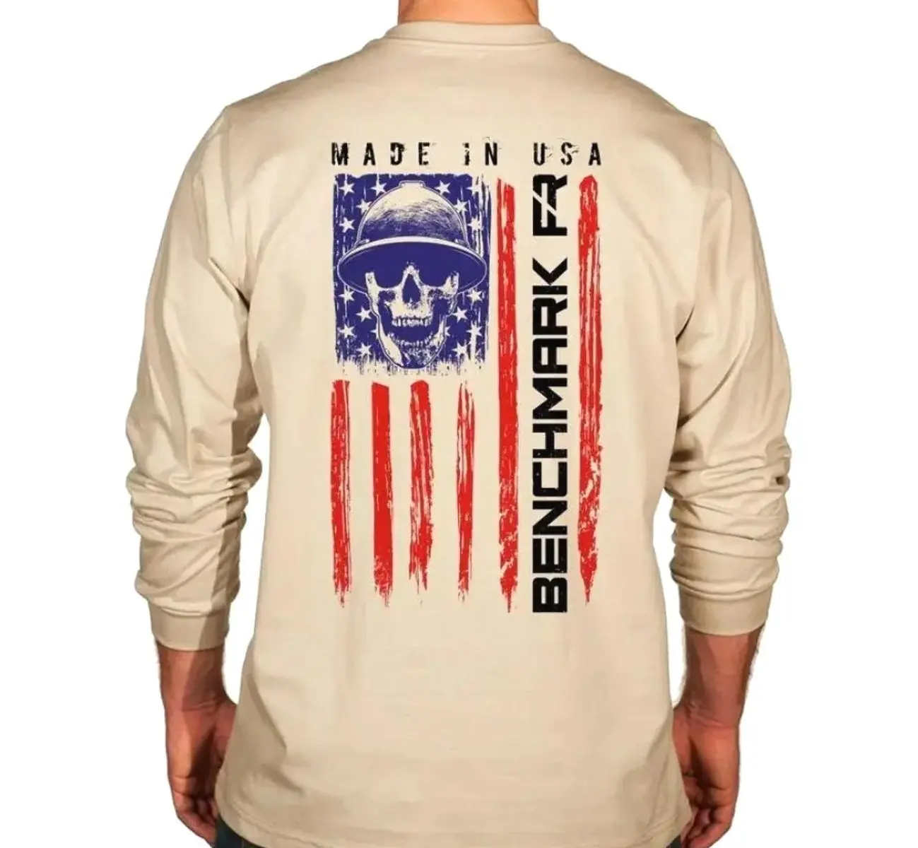 ##Benchmark 3118FR-SKFLAG American Skull FR T-Shirt WPocket – Fire Retardant Shirts.com Sweatshirt, Hoodie, Comfort Colors SKX