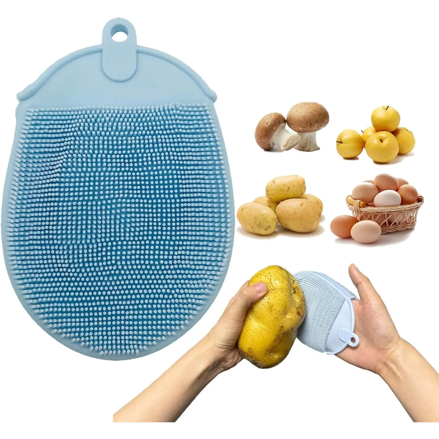 Vegetable Brush Vegetable Scrubber for Food - Vegetable Cleaner Potato Scrubber Brush Veggie Brush Vegetable Scrubber Potato Brush Veggie Scrubber