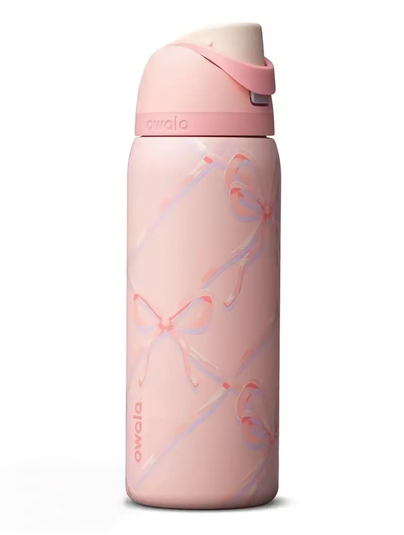 Owala Glitter Sugar Plum Fairy Stainless Steel Vacuum Insulated Cup - 32 oz (940ml), Straw Lid, Leak-Proof, BPA Free, Anti-Scalding, Loop-Attached, Portable Gym Travel Reusable Drinkware, 13-24H Insulation, 24H Ice-Cold Drinks, Perfect Gift Tumbler
