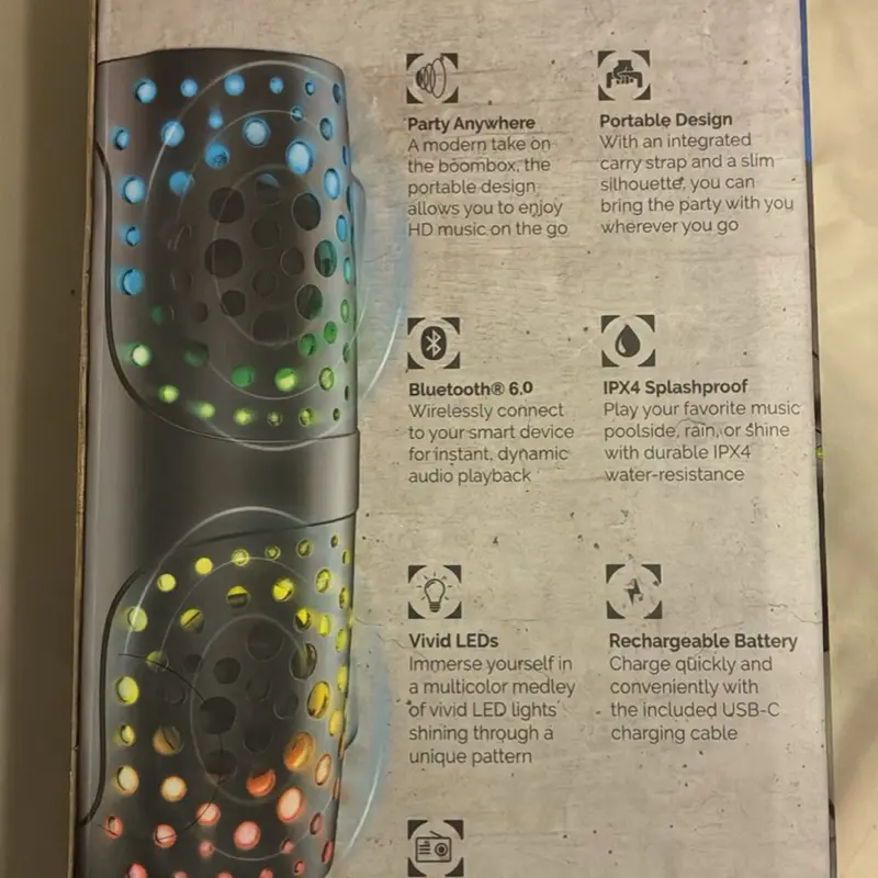 Brookstone Wireless Speaker, Portable Bluetooth Audio Device for Phones, Tablet & Computer Accessories