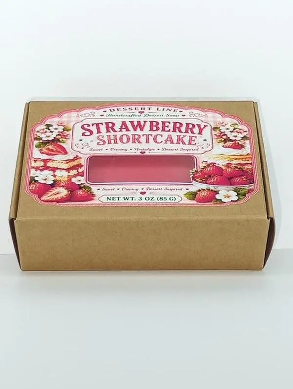 Strawberry Shortcake Scented Soap, Fragranced Aroma Body Care Cleanser for Bath & Shower