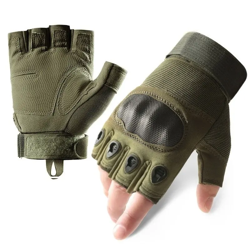 Breathable Half-Finger Tactical Gloves, Anti-Slip Shock-Absorbing, Ideal for Cycling, Driving, Fitness, Rock Climbing, Outdoor Activities