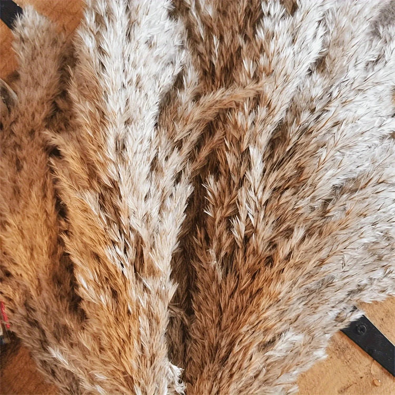 20 Pcs 23 Inch Tall Fluffy Pampas Grass XL Size Brown Dry Pompous Grass Decor Wedding Flower Boho Decor Natural Pompas Flower